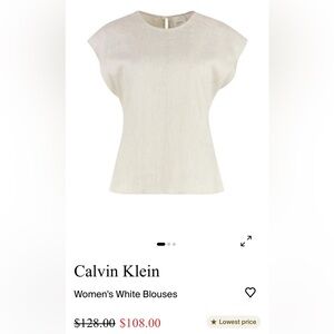 Calvin Klein linen blouse / tee